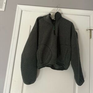 Old Navy Loose Sherpa Quarter-Zip Pullover M